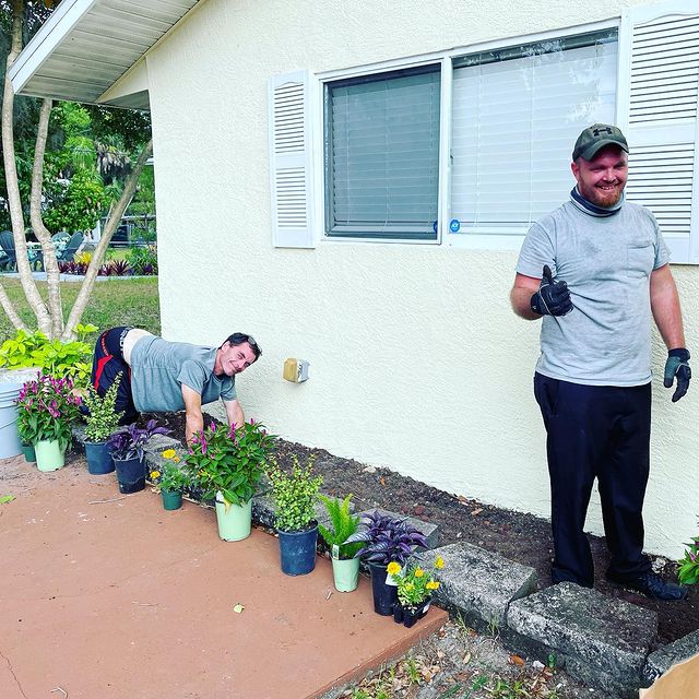 men gardening